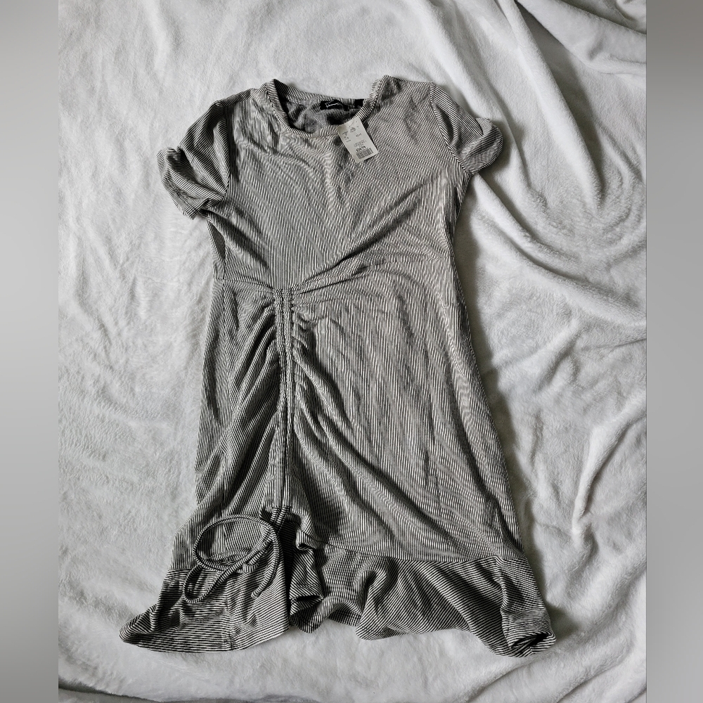 Striped Short Sleeve Dress